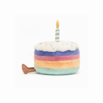 Jellycat Rainbow Birthday Cake New Zealand | YJHUO3820